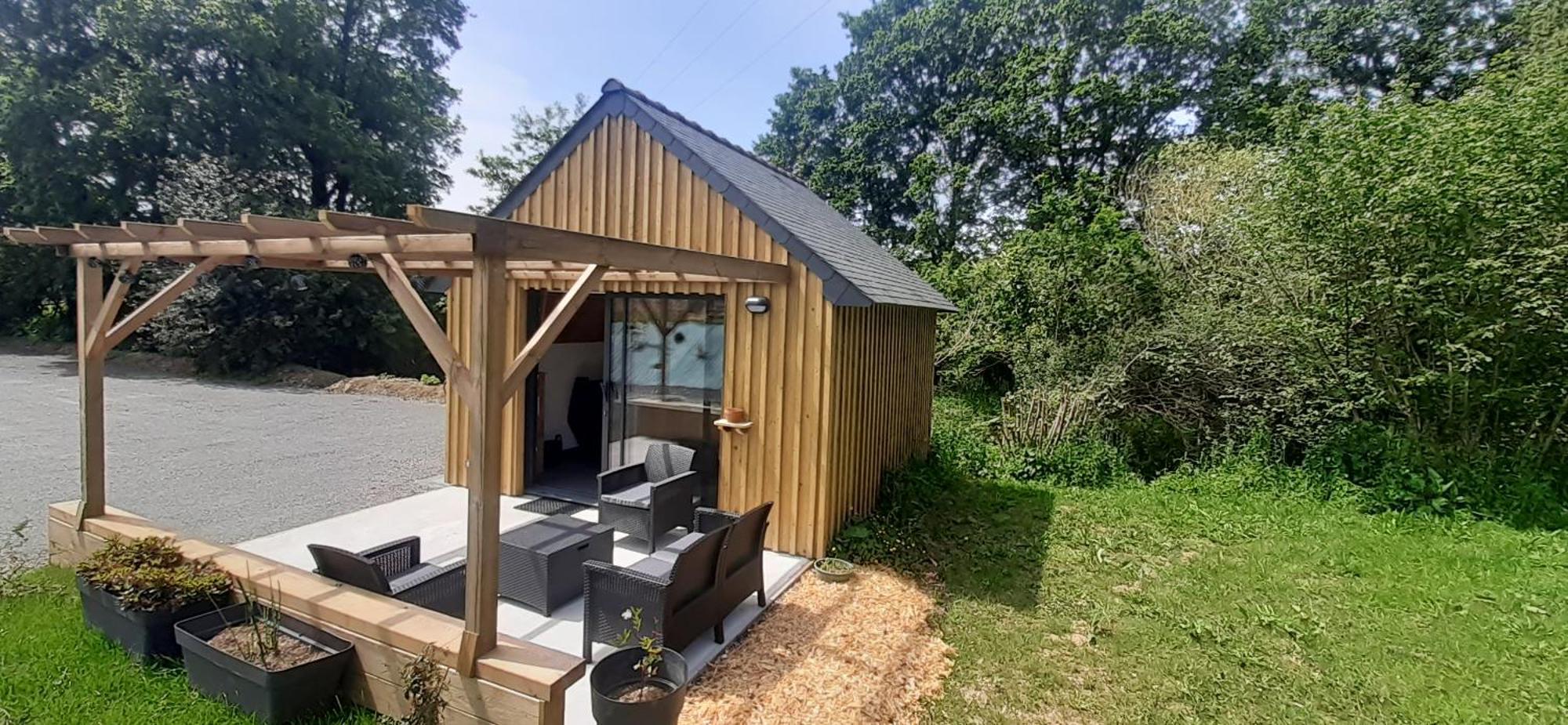 Chalets De Pont Cob Avec Spa Gouézec Eksteriør bilde